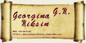 Georgina Mikšin vizit kartica